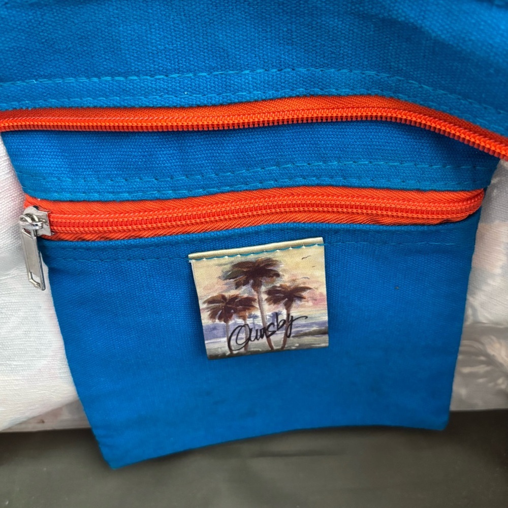 Boho Canvas Floral Tote  Beach Bag - Multicolor - Picture 5 of 10